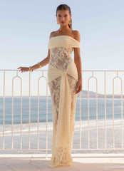 Gracie Twist Maxi Dress - Yellow