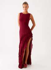 Hendrix Maxi Dress - Raspberry Wine