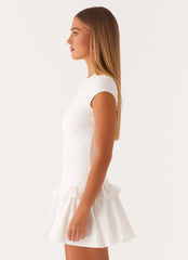 Hopeless Romantic Mini Dress - White