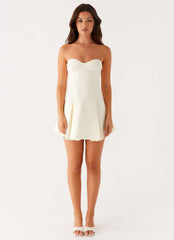 Victoria Strapless Mini Dress - Butter