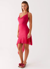 Mai Tai Mini Dress - Hot Pink