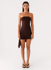Arianne Mini Dress - Chocolate