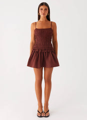Jaxi Mini Dress - Chocolate