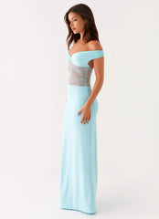 Infatuation Lace Maxi Dress - Turquoise