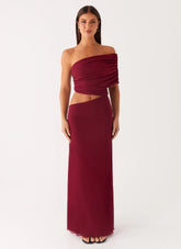 Gillian Maxi Dress - Maroon