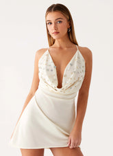 Renegade Feeling Mini Dress - Muted Yellow