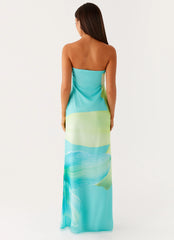 Darcy Maxi Dress - Turquoise Floral