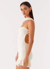Pari Open Back Mini Dress - Ivory