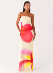 Iroha Strapless Maxi Dress - Frangipani Yellow