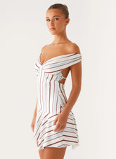 Kirby Mini Dress - Blue Stripe