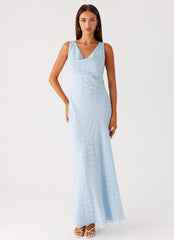 Sundance Chiffon Maxi Dress - Blue