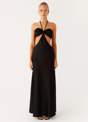 Sweetheart Cut Out Maxi Dress - Black