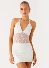 Enchant Lace Mini Dress - Ivory
