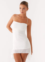Axel Beaded Mini Dress - White