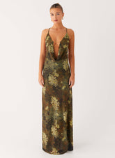 Star Fields Maxi Dress - Cyber Floral