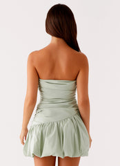 Floria Bubble Mini Dress - Sage