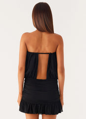 Only A Dream Strapless Mini Dress - Black