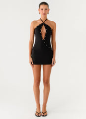 Off The Bass Mini Dress - Black