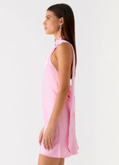Keena Scarf Mini Dress - Pink
