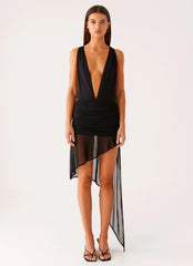 Heatwave Haze Mini Dress - Black