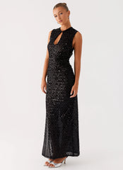 Kore Sequin Maxi Dress - Black
