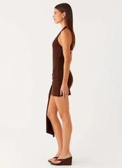 Vedetta Mini Dress - Chocolate