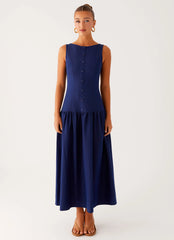 Hayes Denim Midi Dress - Indigo