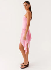Lino Mini Dress - Baby Pink