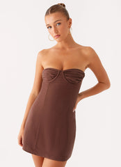 Ludo Mini Dress - Chocolate