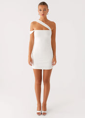 Lena Ruched Mini Dress - Ivory