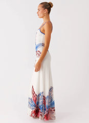Everett Maxi Dress - White Sea Bloom