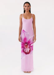 Bad News Mesh Maxi Dress - Pink Magnolia