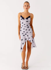 Amor Flock Hanky Mini Dress - Lilac