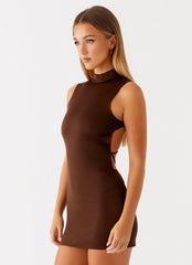 Reid Mini Dress - Dark Chocolate