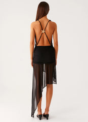 Heatwave Haze Mini Dress - Black