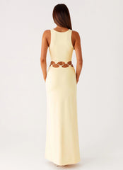 Dreamboat Beaded Maxi Dress - Yellow