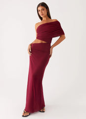 Gillian Maxi Dress - Maroon