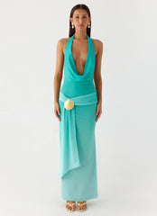Paradox Shell Maxi Dress - Mint Ombre