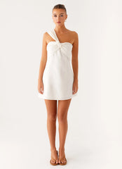 Kameron Linen Mini Dress - White