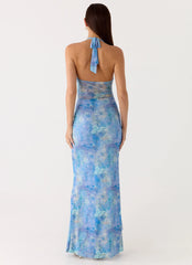 Last Sequence Maxi Dress - Aqua Paisley
