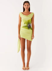 Good Fortune Mini Dress - Lime