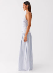 Cristina Halter Maxi Dress - Cornflower Blue