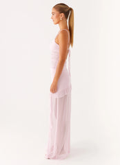 Jenni Ruffle Maxi Dress - Pink