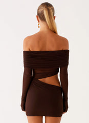 Emery Mini Dress - Chocolate