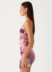 Let Love Go Mini Dress - Ombre Floral Affair