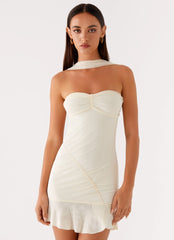 Pari Open Back Mini Dress - Ivory