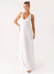 Kiana Halter Maxi Dress - White