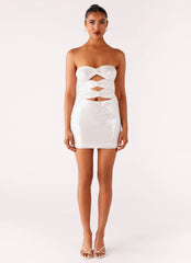 Clyra Sequin Mini Dress - Ivory