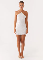 Rumi Beaded Mini Dress - White