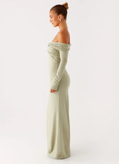 Marla Long Sleeve Maxi Dress - Sage